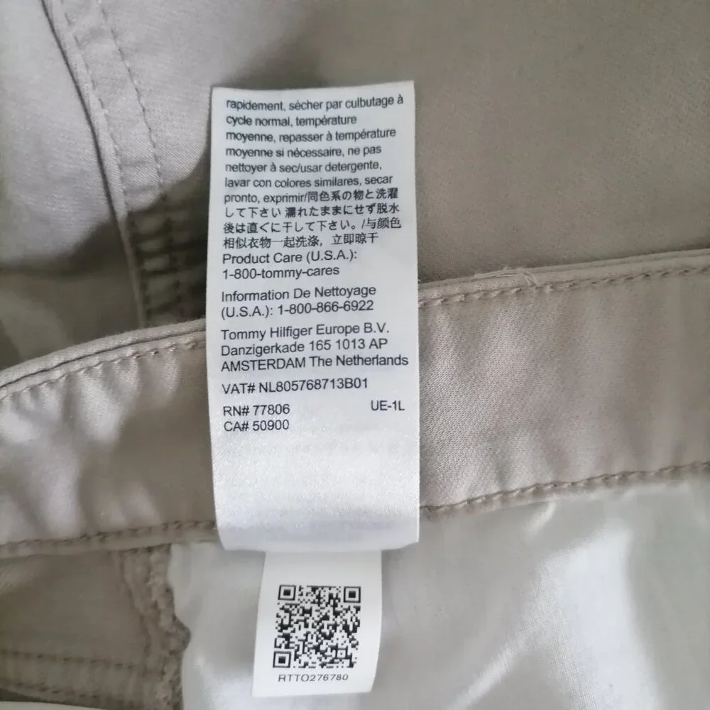 Tommy Hilfiger Mens Tan Beige Mid Rise Straight Leg Ankle Jeans Size 36X30